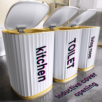 Inteligentny czujnik kosz na śmieci kuchnia toaleta wc kosz na śmieci najlepsza automatyczna indukcja wodoodporny pojemnik z pokrywką 10/15L 4